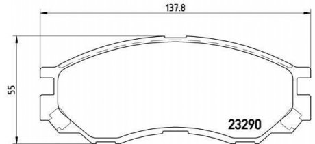 Гальмівні колодки дискові BREMBO P54 020 (фото 1)