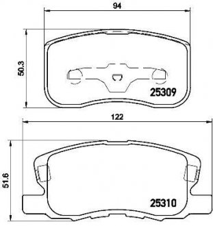 Гальмівні колодки дискові BREMBO P54046 (фото 1)