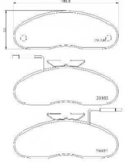 Гальмівні колодки дискові BREMBO P56 019 (фото 1)