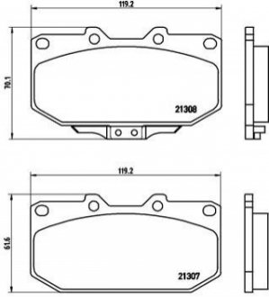 Гальмівні колодки дискові BREMBO P56 025 (фото 1)