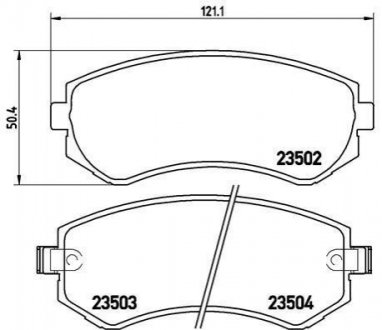 Гальмівні колодки дискові BREMBO P56 039 (фото 1)