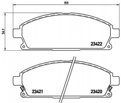 Гальмівні колодки дискові BREMBO P56 040 (фото 1)