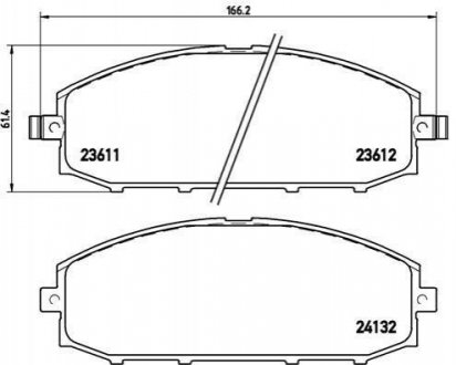 Гальмівні колодки дискові BREMBO P56 041 (фото 1)