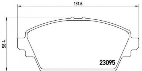 Гальмівні колодки дискові BREMBO P56 044 (фото 1)