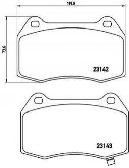 Гальмівні колодки дискові BREMBO P56 047 (фото 1)