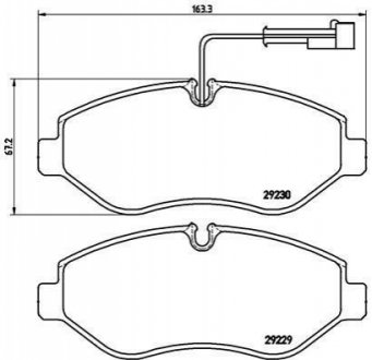 Гальмівні колодки дискові BREMBO P56 066 (фото 1)