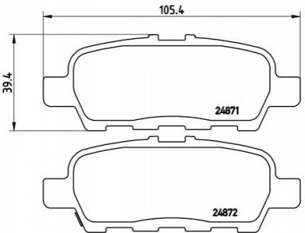 Гальмівні колодки дискові BREMBO P56 068 (фото 1)