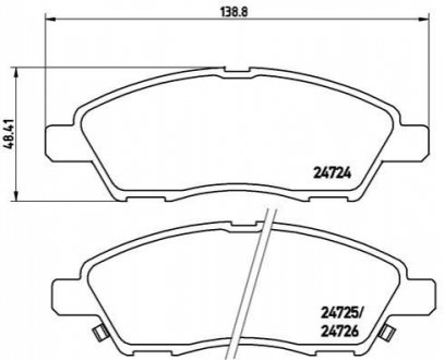 Гальмівні колодки дискові BREMBO P56 070 (фото 1)