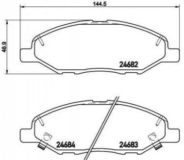 Гальмівні колодки дискові BREMBO P56 088 (фото 1)