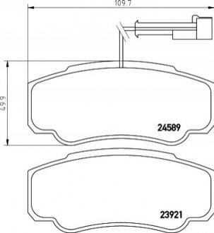 Гальмівні колодки дискові BREMBO P56 122 (фото 1)