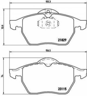 Гальмівні колодки дискові BREMBO P59 022 (фото 1)