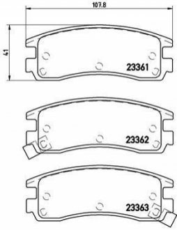 Гальмівні колодки дискові BREMBO P59 027 (фото 1)