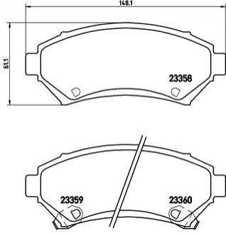 Гальмівні колодки дискові BREMBO P59 028 (фото 1)