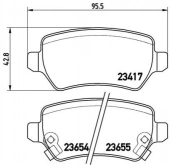 Гальмівні колодки, тюнінг BREMBO P 59 038X (фото 1)