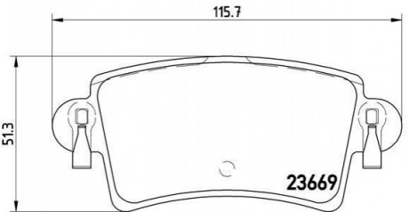 Комплект гальмівних колодок з 4 шт. дисків BREMBO P59040 (фото 1)