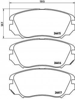 Гальмівні колодки дискові BREMBO P59 054 (фото 1)