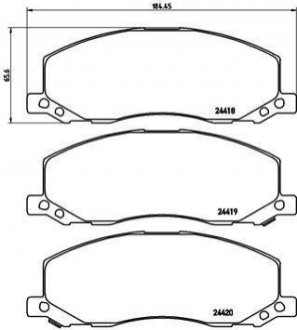 Гальмівні колодки дискові BREMBO P59 058 (фото 1)