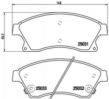 Гальмівні колодки, тюнінг BREMBO P 59 076X (фото 1)