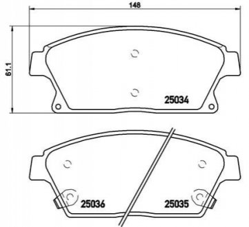 Гальмівні колодки дискові BREMBO P 59 077 (фото 1)