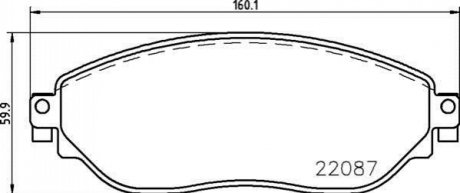 Гальмівні колодки дискові BREMBO P59 082 (фото 1)