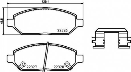 Гальмівні колодки дискові BREMBO P59 088 (фото 1)