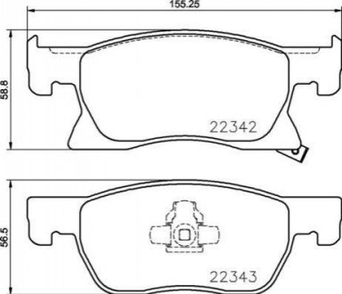 Гальмівні колодки дискові BREMBO P59 092 (фото 1)