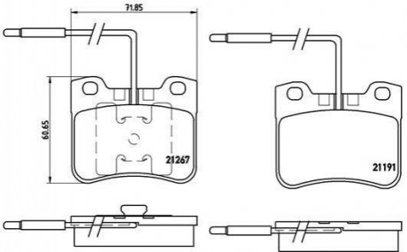 Гальмівні колодки дискові BREMBO P61 047 (фото 1)