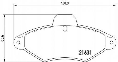 Гальмівні колодки дискові BREMBO P61 052 (фото 1)