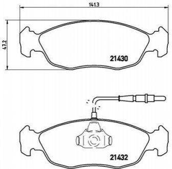 Гальмівні колодки дискові BREMBO P61 054 (фото 1)