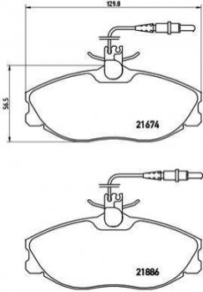 Гальмівні колодки дискові BREMBO P61 057 (фото 1)