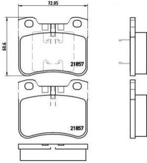 Гальмівні колодки дискові BREMBO P61 059 (фото 1)