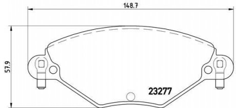 Гальмівні колодки дискові BREMBO P61 071 (фото 1)