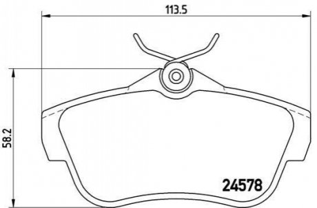 Комплект гальмівних колодок з 4 шт. дисків BREMBO P61095 (фото 1)