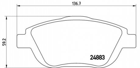 Гальмівні колодки, тюнінг BREMBO P 61 103X (фото 1)