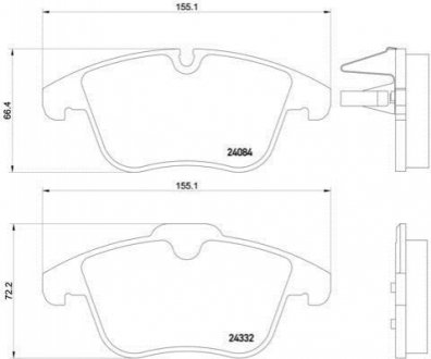 Гальмівні колодки дискові BREMBO P61 106 (фото 1)