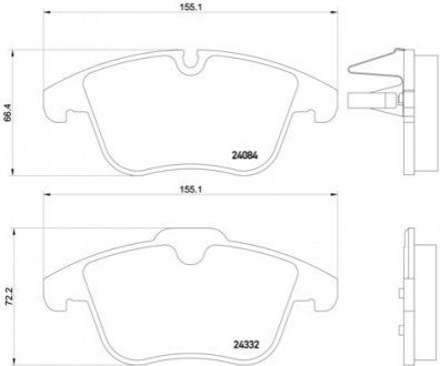 Гальмівні колодки, тюнінг BREMBO P 61 106X (фото 1)