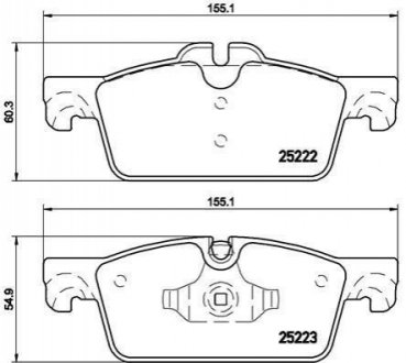 Колодки тормозные дисковые, к-кт. BREMBO P61 112 (фото 1)