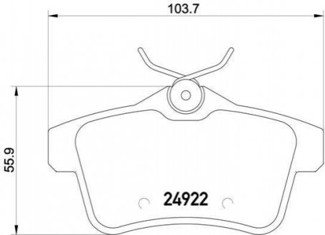 Гальмівні колодки дискові BREMBO P61 114 (фото 1)