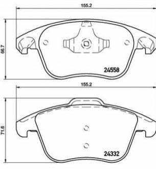 Гальмівні колодки дискові BREMBO P61 117 (фото 1)