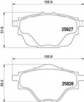 Гальмівні колодки дискові BREMBO P61 124 (фото 1)