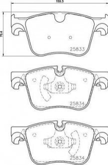 Колодки гальмівні дискові (комплект 4 шт) BREMBO P61127 (фото 1)