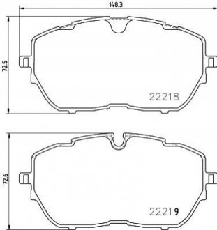 Гальмівні колодки дискові BREMBO P 61 128 (фото 1)