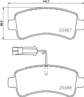 Гальмівні колодки дискові BREMBO P61 130 (фото 1)