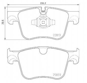 Гальмівні колодки дискові BREMBO P61 135 (фото 1)