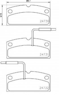 Гальмівні колодки дискові BREMBO P62 001 (фото 1)