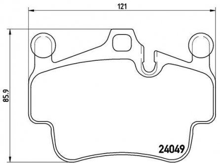 Гальмівні колодки, дискове гальмо (набір) BREMBO P65014 (фото 1)