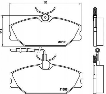 Гальмівні колодки дискові BREMBO P68 014 (фото 1)