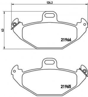 Гальмівні колодки дискові BREMBO P68 021 (фото 1)