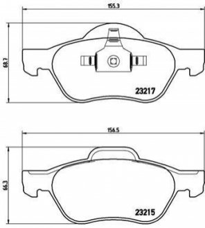 Гальмівні колодки дискові BREMBO P68 029 (фото 1)