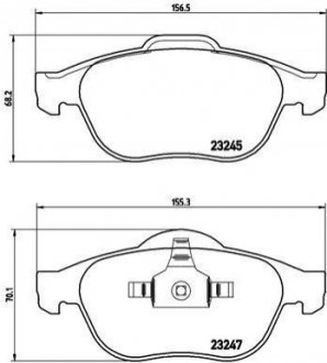 Гальмівні колодки дискові BREMBO P68 030 (фото 1)